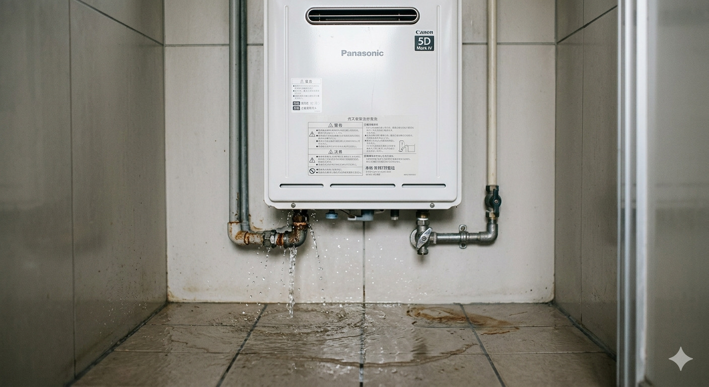 四日市市で給湯器交換をご検討の方へ！給湯器の水漏れ、放置は危険！原因特定とプロに頼むタイミング